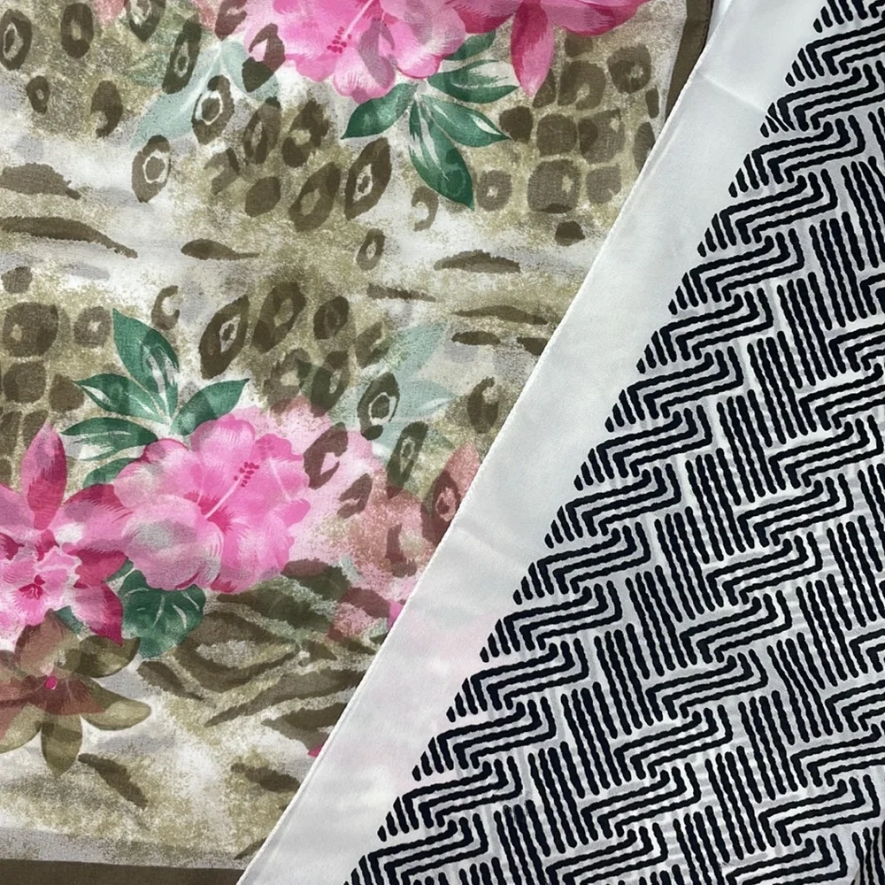 Vintage Italian Made in Italy Flower Silk Luxury Fashion Scarf Lot Bundle Set